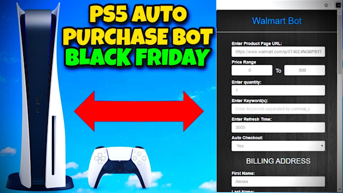 create ps5 auto checkout bots