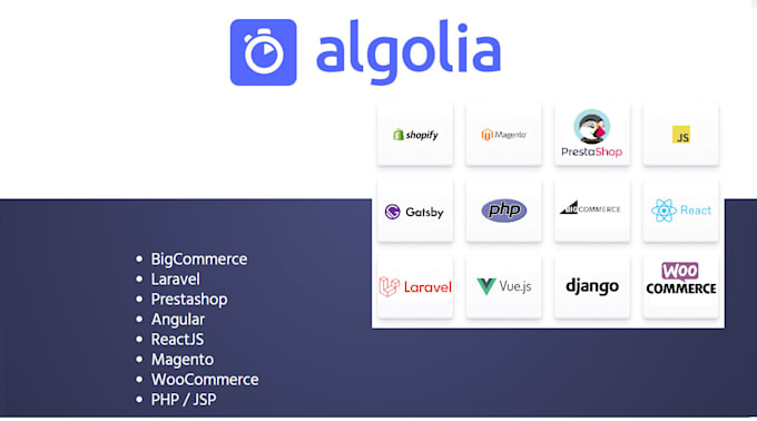 setup algolia, typesense, instantsearch in any app
