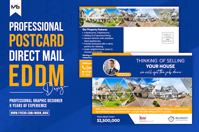 design postcard, eddm postcard, direct mail eddm postcard, real estate postcard