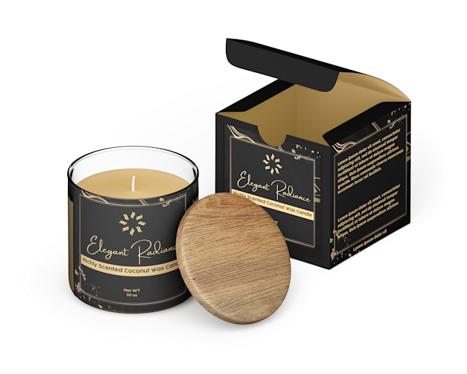 do candle label and product label design