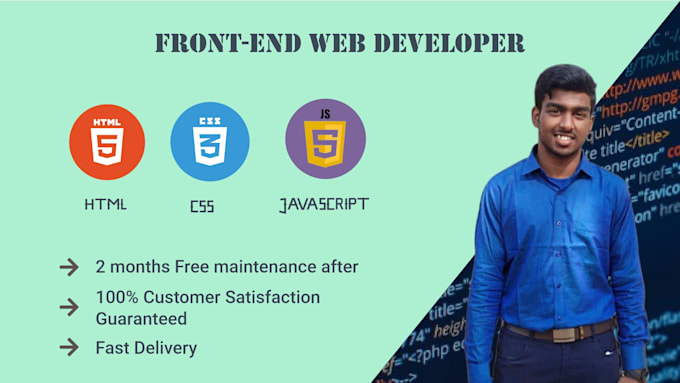 Create you a responsive website with html, css, js by Philip2621 | Fiverr image.
