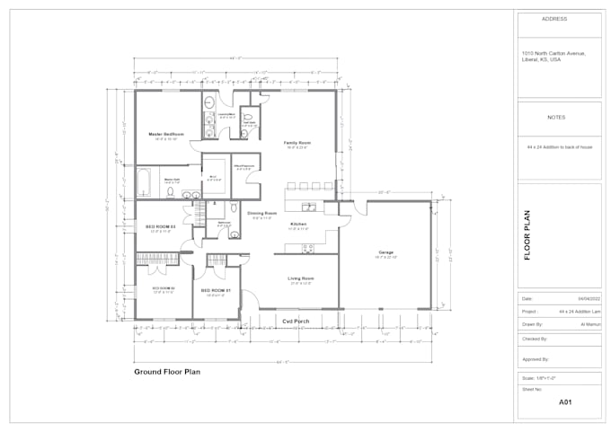 draw architectural 2d floor plan in autocad by architect