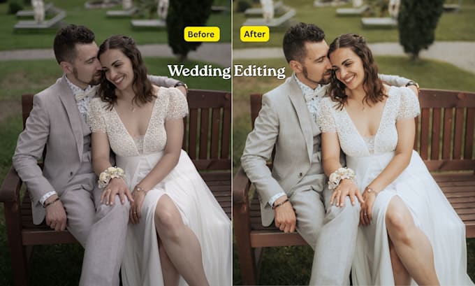 edit and retouch wedding photos professionally in lightroom