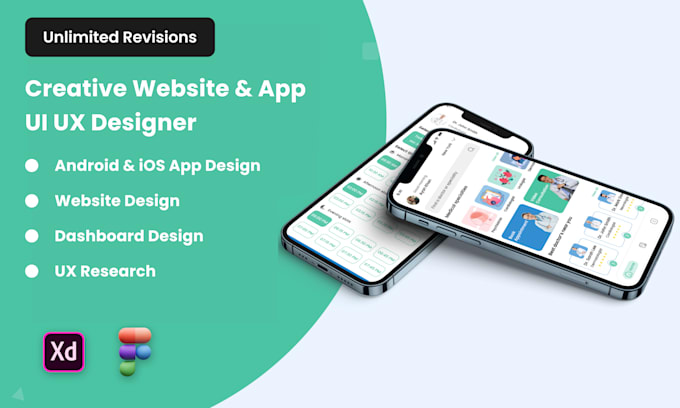 do website ui ux design, mobile app and dashboards ui ux design, ui ux design