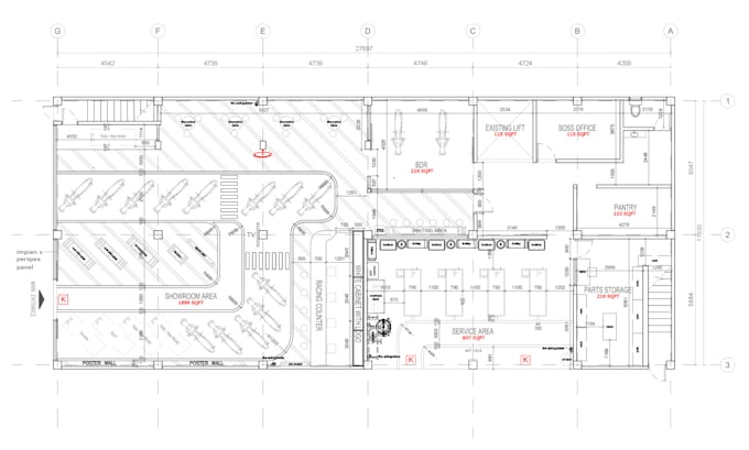 convert your sketch into 2d architectural plans