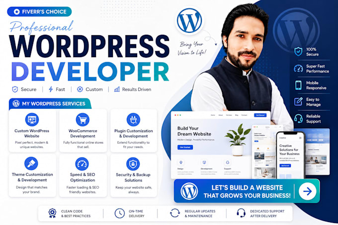 design or develop a professional wordpress website