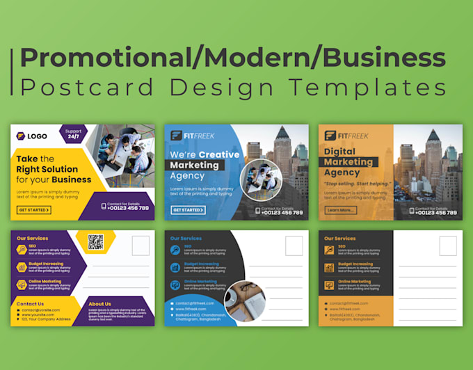 create a professional postcard design or eddm