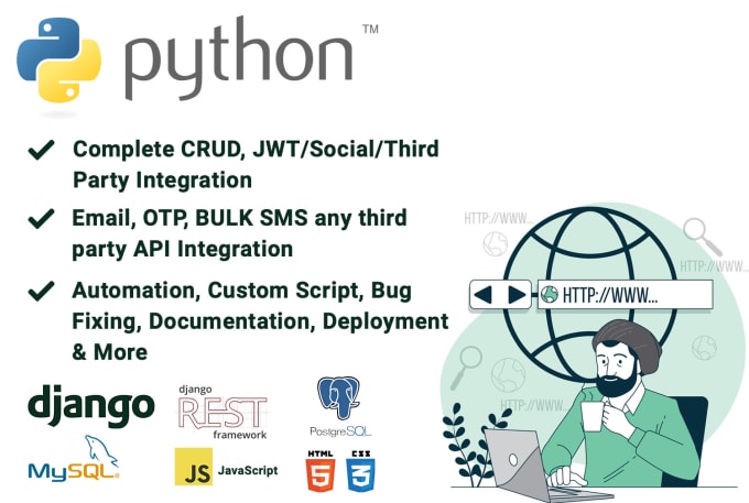 Develop api and web app using python and django rest framework by ...