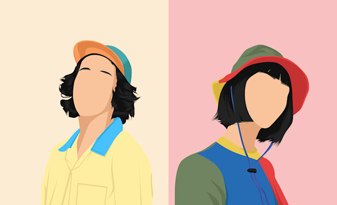 Draw faceless, minimalist portrait for you, couple or family by ...
