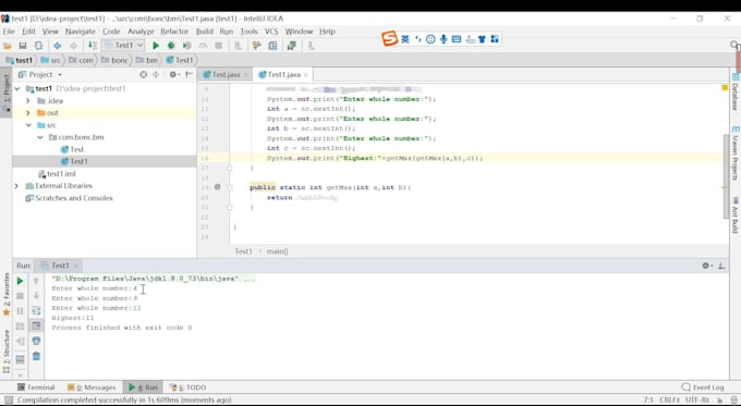 Example 1 of java programming practice by Fredliucn | Fiverr