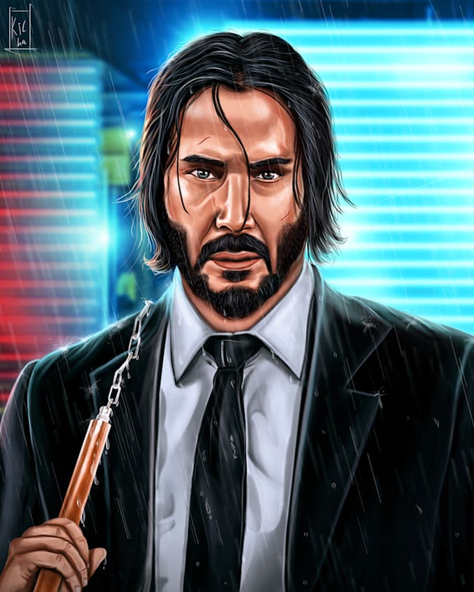 do digital portrait painting and digital pencil sketches