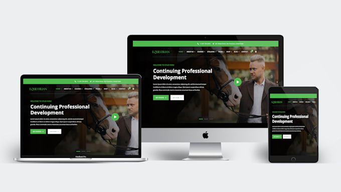 create equestrian, horse riding, farm, pets, animal website