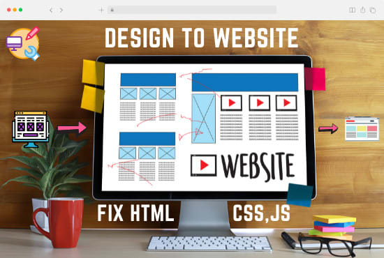 Create html css pages and fix html css javascript websites by ...