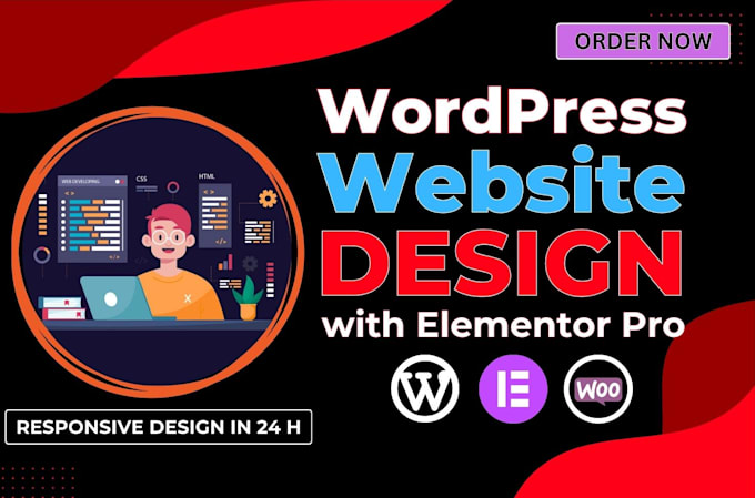 design responsive wordpress website with elementor pro copy clone landing page