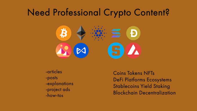 write your crypto content or article