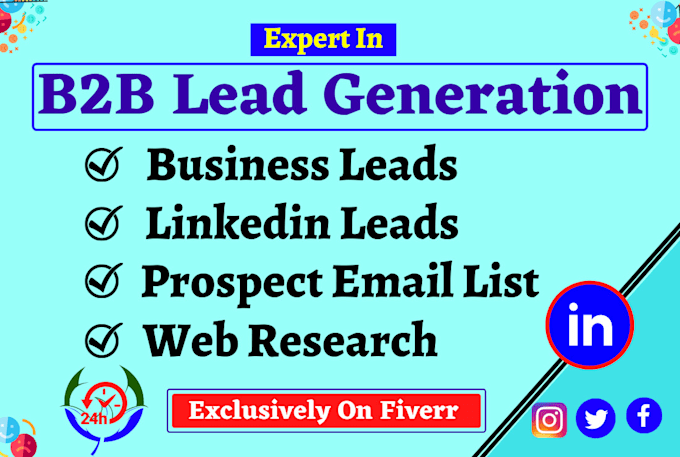 do b2b lead generation, web research and email list building