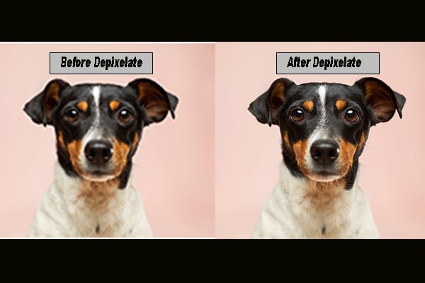 depixelate and resize images