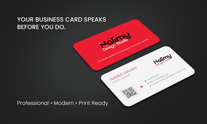 design a modern professional corporate business card