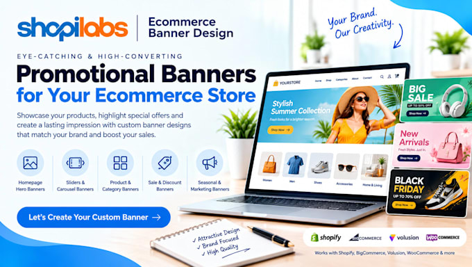 design professional promotional banners for your ecommerce store