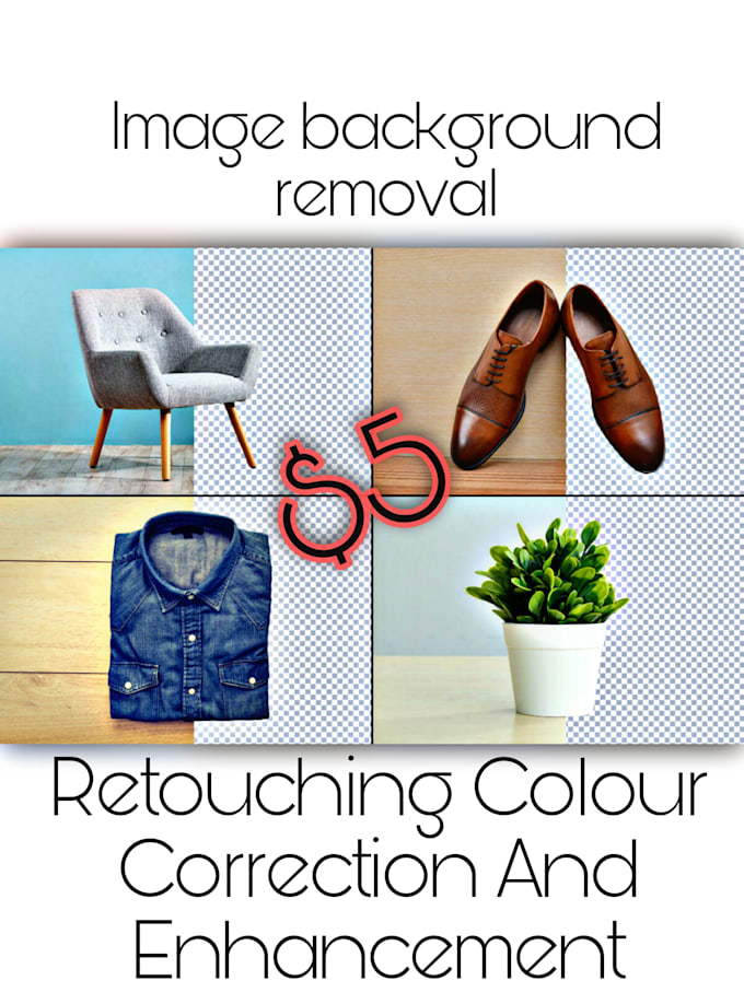 background removal retouching and colour correction