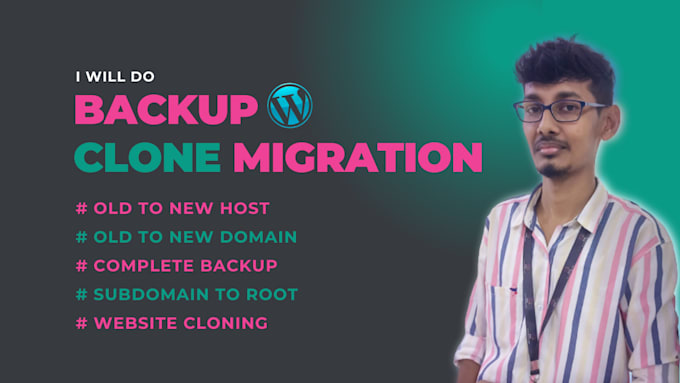 backup, migrate, transfer wordpress website in 6 hours