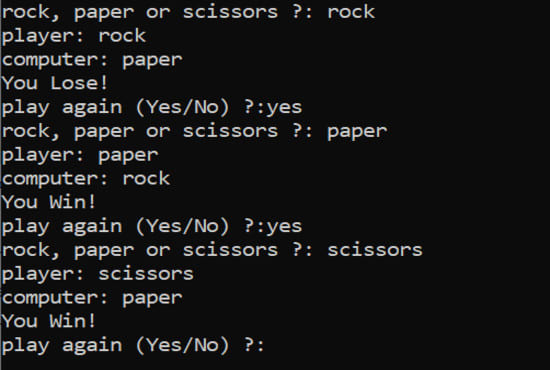 Make a simple rock paper scissors game using python by Wartywarthog409 ...