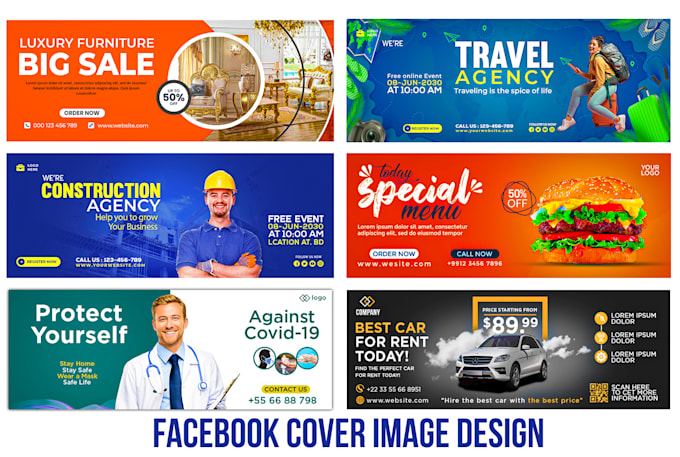 create facebook cover, twitter header, and any social media cover banner design