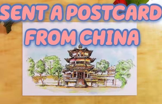 send a beautiful handwritten postcard from china