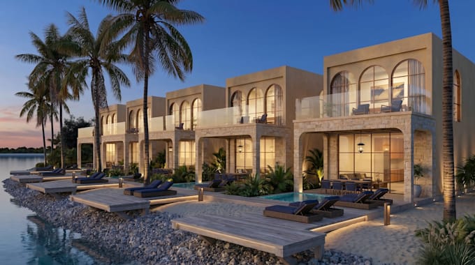 render 3d images and design the exterior, interior