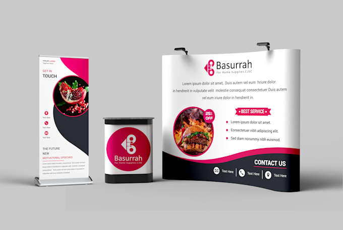 design step and repeat, backdrop or roll up banner