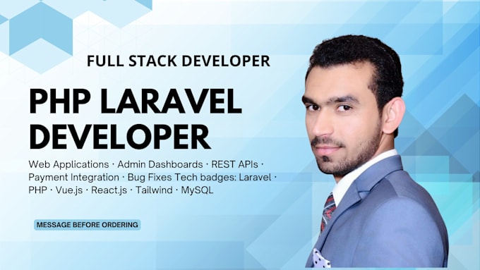 be your php laravel developer for website and web application