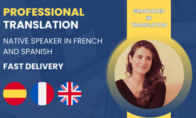 do english to french  and spanish translation