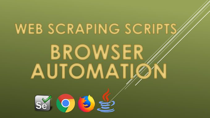 automation test using selenium for web and web scraping scripts in selenium java