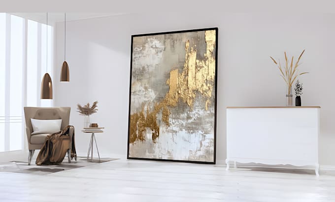 create canvas mockup or wall art mockup design for you