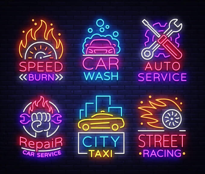 create an awesome 3d neon logo
