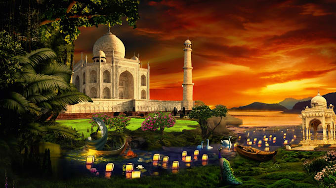 design stunning photorealistic matte painting