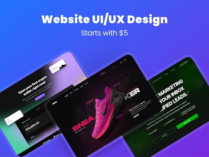 Do website ui ux design dashboard and landing page design by Dodulll ...