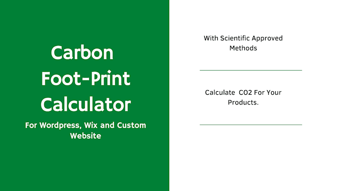 create carbon emmision  calculator for your product