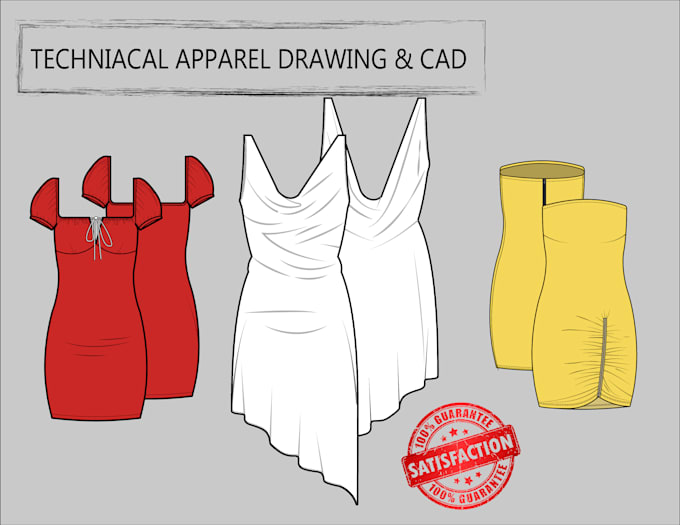 do fashion apparel technical drawing cad