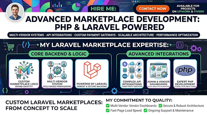 develop an advanced ecommerce marketplace website using php