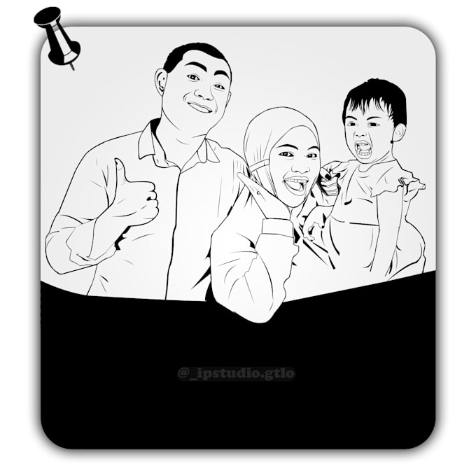design a beautiful line art