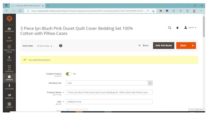 upload listings on magento
