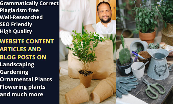 write your website content about landscapes and gardening