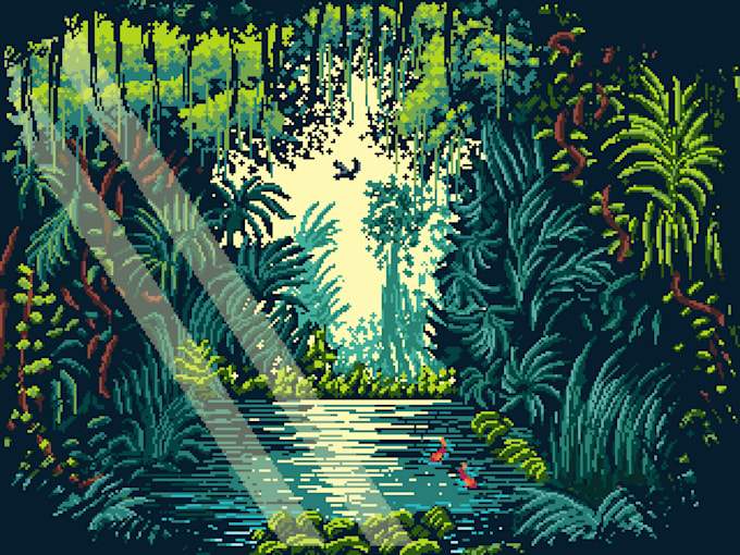 do pixel art animations and illustrations