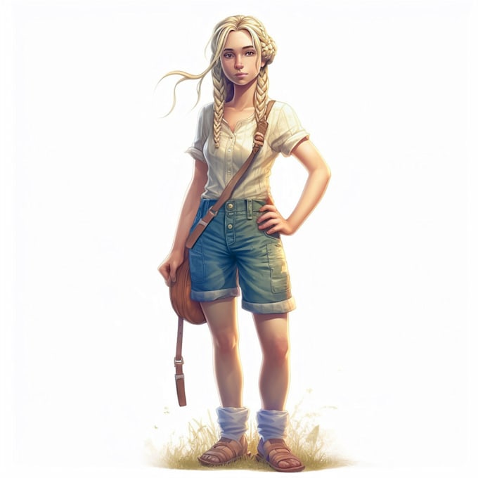 do cute illustrations  and characters for books of childrens