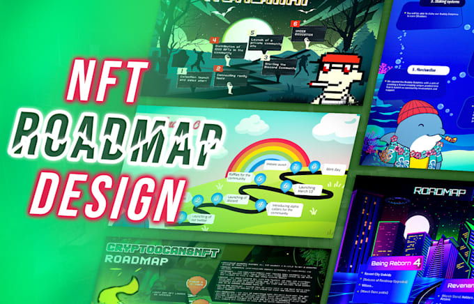design themed nft roadmap or crypto