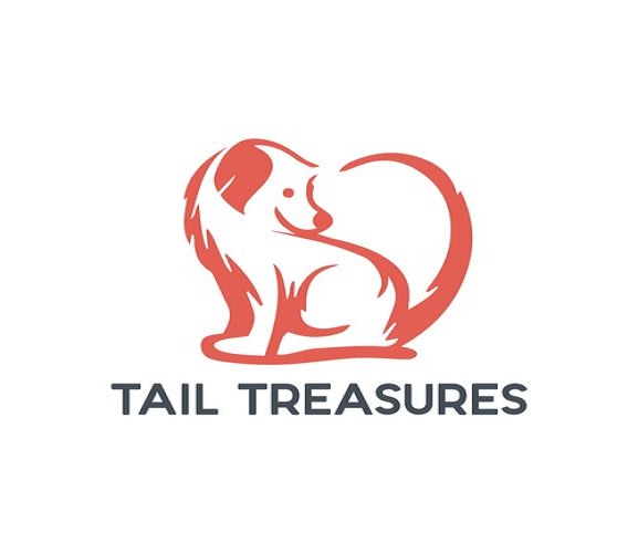 design a pet loving logo for tail treasures