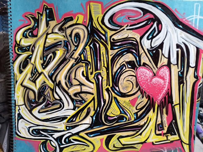 create a custom  graffiti digital or on canvas