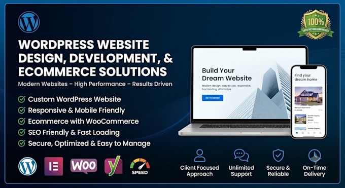 do wordpress website design, development, and ecommerce