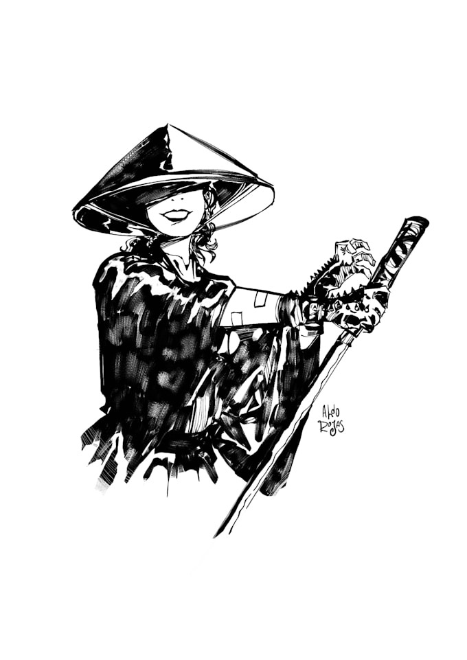 comic book pages and character designs